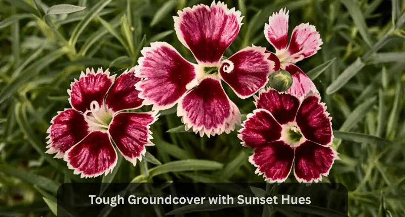 Dianthus star like flowers